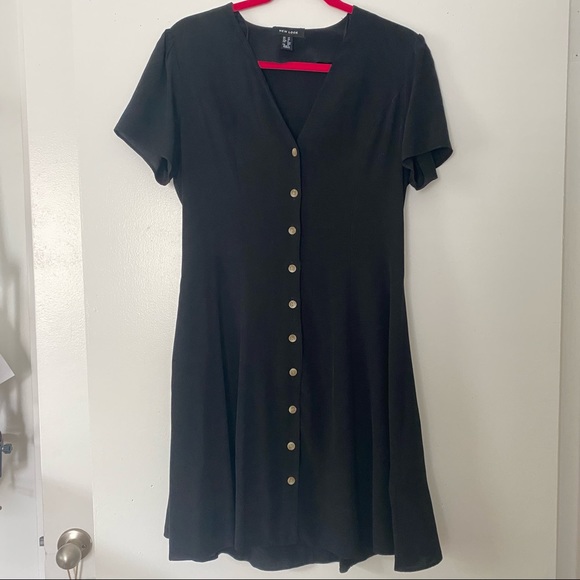Black button up mini dress - Picture 5 of 12